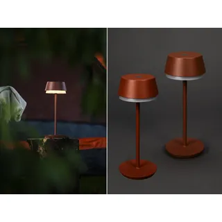 Set Akku Tischlampen für Outdoor kabellos Terrassenlampen ohne Kabel Höhe 30cm