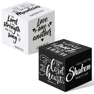2 Stück Bibelvers Mini Holzschilder Christian Decor Be Still and Know Religiöses Schild Holz Schrift Schreibtisch Dekor Rustikale Bibelvers Blöcke Home Scripture Wortschild 8,5 cm (klassischer Stil)