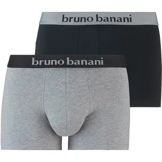 Bruno Banani Flowing Boxershorts Schwarz / Grau XL 2er Pack