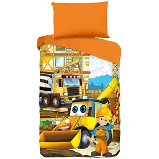 Kinderbettwäsche , Multicolor , Textil , Auto , 140x200 cm , Oeko-Tex® Standard 100 , atmungsaktiv, saugfähig, weiche und anschmiegsame Oberfläche , Heimtextilien, Bettwäsche & Leintücher, Kinderbettwäsche