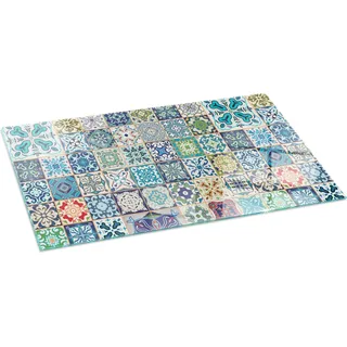 Glasbodenplatte für 120x60 cm – Kaminofen – Kaminplatte Glas – Schutzglas – Funkenschutzplatte –Glasbodenplatte Feuerfeste – Hitzeschutzplatte – Bodenschutz aus Glas – Mosaikmuster auf Fliesen