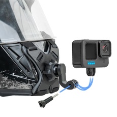 SUREWO Motorradhelm Kinnriemenhalterung Kompatibel mit GoPro Hero 12,11, 10, 9, 8, 7, 6 5, DJI Osmo Action 4/3, SJCAM und den meisten Action-Kameras