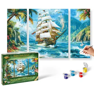 Schipper Segelschiff in der Südsee Malen nach Zahlen