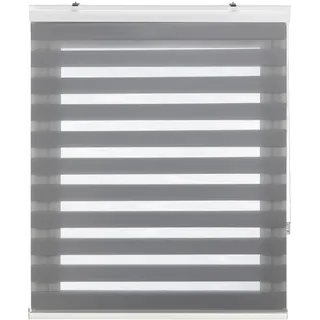 Decorblind | Rollo für Nacht und Tag mit Galerie, Wand- oder Deckenmontage, Maße: Breite 140 x Länge 180 cm, Maße Stoff: 137 x 175 cm, Grau