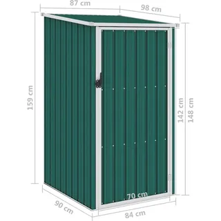 Gerätehaus 0,87 x 0,98 x 1,59 m grün