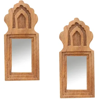 2er Set Boho wanddeko Wandspiegel Kosmetikspiegel Schminkspiegel spiegel 22cm