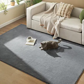 Songmics Teppich 160 x 230 cm Taubengrau