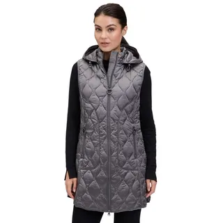 Betty Barclay Steppweste mit abnehmbarer Kapuze grau