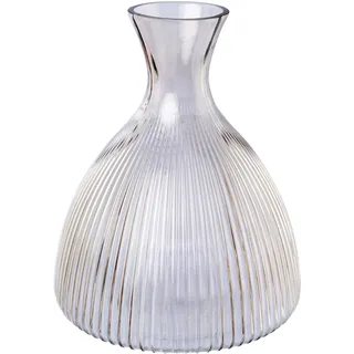 Creativ deco Dekovase geschliffenes Glas, Höhe 20 cm, grau