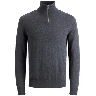 Jack & Jones Herren Jjeemil Knit Half Zip Noos Pullover, Dark Grey Melange, M EU
