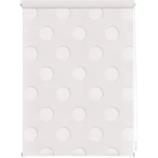 Lichtblick Doppelrollo Klemmfix ohne Bohren, Kreis, Blickdicht, Klemmträger-Montage, Sichtschutz, Wandmongtage, Deckenmontage, für Fenster Weiß,90 cm x 150 cm (B x L)