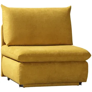Novel Schlafsessel , Gelb , Textil , Uni , 90x89 cm , Stoffauswahl, Liegefunktion , Wohnzimmer, Sofas & Couches, Schlafsofas, Schlafsessel