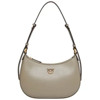 PINKO Half Moon Mini Bag Leder Grau/Gold