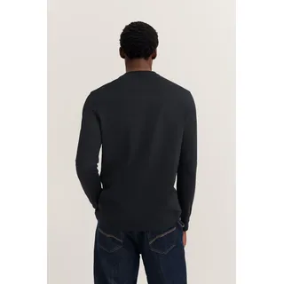 Longsweatshirt BUGATTI "Rundhals", Herren, Gr. XXL, blau (390, marine), Jersey, 100% Baumwolle, unifarben, normal, Rundhals, Sweatshirts Longsweatshirt, im Modern Fit aus Baumwolle