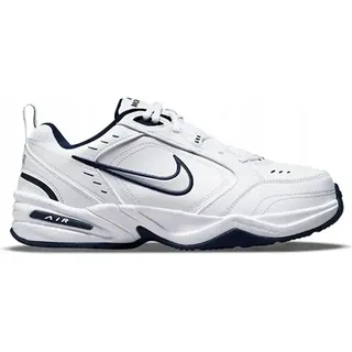 Air Monarch IV White/Metallic Silver/Midnight Navy 45