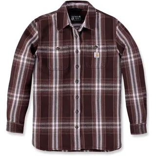 Carhartt Twill Plaid, Hemd Damen - Dunkelbraun/Weiß - L
