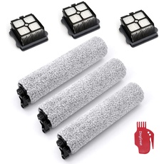 DingGreat Bürstenrolle und Ersatzfilter für Tineco Floor One S3 und iFloor 3 Nass-und Trockensauger Zubehörset (3 HEPA Filters + 3 Bürstenwalze)