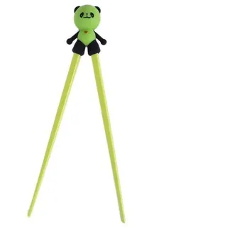 lachineuse – Panda chinesische Essstäbchen für Kinder – Paar Essstäbchen zum Lernen – Essstäbchen aus Holz – Sushi, Nudeln und Reis – asiatisches und Japanisches Kochgeschenk – grüne Farbe