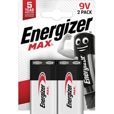 Bild von Energizer Batterien, Max 9V Blockbatterie Alkaline, 2 Stück