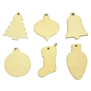 Mini-Weihnachtsschmuck zum Basteln aus Holz