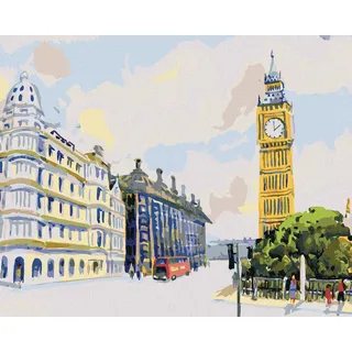 Zuty - Malen nach Zahlen - BIG BEN IN LONDON, 40x50 cm, ohne Keilrahmen