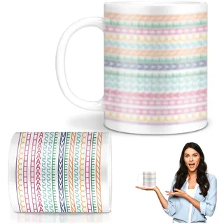 Ich Hasse Menschen Tasse Lustiges Geschenk mit Spruch Keramiktasse Keramikbecher mit versteckter Botschaft für Männer Kollegen Morgenmuffel,Schwester Bruder zum Weihnachten Geburtstag