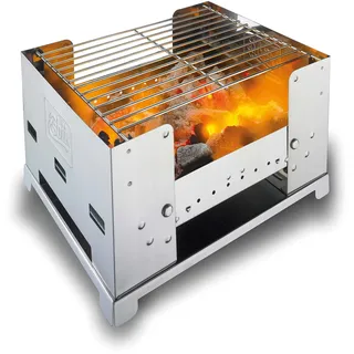Esbit Edelstahl Kohlegrill klappbar weiß