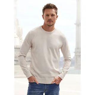 Strickpullover H.I.S, Herren, Gr. XXL (60/62), beige, Feinstrick, Obermaterial: 60% Baumwolle, 40% Polyester, unifarben, regular fit normal, Rundhals, Strickbündchen, Pullover Strickpullover, Regular Fit, Langarm, Pullover aus Feinstrick, Baumwollmischung