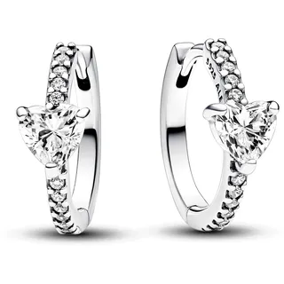 Pandora Damen Creolen, 925er Silber, WEISSGOLD