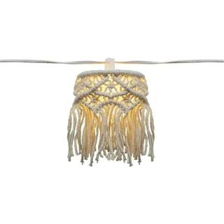 NEW GARDEN Lichterkette Baumwolle 8m inkl. Solar IP44 beige