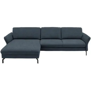 Beldomo System Ecksofa , Blaugrau , Textil , Ottomane links, L-Form , 306x179 cm , Goldenes M , Stoffauswahl, Sitzqualitäten, seitenverkehrt erhältlich, Bettfunktion erhältlich, Hocker erhältlich, Rücken echt, individuell planbar , Wohnzimmer, Sofas & Couches, Wohnlandschaften, Ecksofas