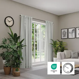 Neutex for you! Biella verdeckte Schlaufen 142 x 245 cm Grau 1 Stk.