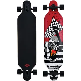 Schildkröt Longboard Freeride 41, 9-Fach verleimtes Ahorn, Komplettboard mit Drop Through Achsenaufhängung, ABEC-11 Kugellager