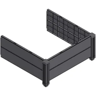 KHW Demeter Erweiterungsset 82 x 82 x 31 cm Grau