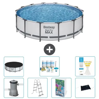 Bestway Steel Pro MAX Rund - 427x122 cm - 6-teilig S632 - Grau