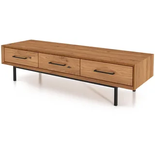 byoak Kommode Niedrig Leon Wildeiche , Holz , Echtholz,Eiche , 144x35x45 cm , Kleinmöbel, Kommoden, Kommoden