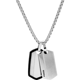 Fossil Collier JF03996040 Edelstahl Schwarz/Silber