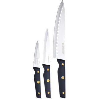 BERGNER Pro Reco - Professionelles Küchenmesser -Set - 3 -Stück Edelstahl -Set - ABS -Mango mit recycelten Materialien - Multifunktionale Küchenmesser hergestellt