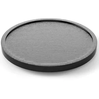 LAMU Akazienholz Drehteller für Küche, Lazy Susan aus Holz für Schrank, Arbeitsplatte und Vorratsschrank-Organisation, Schwarz 23cm