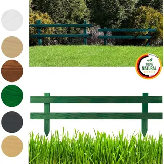 Floranica Gartenzaun 1 stk. 30 cm x 100 cm Grün Steckzaun Zierzaun Friesenzaun zum Stecken Vorgartenzaun - Grün