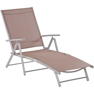 MERXX Gartenliege Alu/Textil, klappbar, grau
