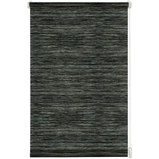 GARDINIA Rollo zum Klemmen oder Kleben, Tageslicht-Rollo, Blickdicht, Alle Montage-Teile inklusive, EASYFIX Rollo Natur, Schwarz/Weiß, 45 x 150 cm (BxH)