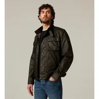 Belstaff für Herren. 105306 Racemaster-Jacke in verwaschener Olivgrün (50), Lässig, Baumwolle