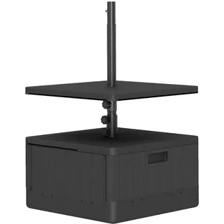 Outsunny Sonnenschirmständer kunststoff , Schwarz , Kunststoff , 53x53 cm , Sonnenschutz, Sonnenschirmständer