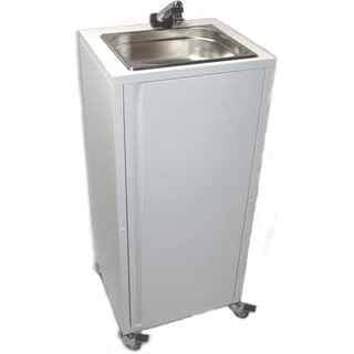 Mobiles Handwaschbecken auf Rollen 19L Großtank Verkaufsstand Wochenmarkt Imbiss