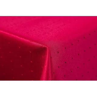 Punkte Damast Tischdecke 180 rund von First-Tex *dunkelrot*
