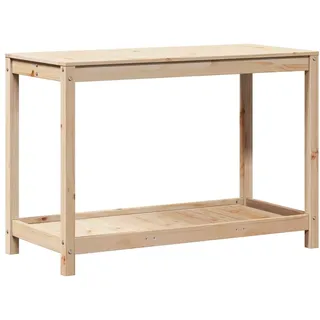 Pflanztisch mit Ablage 108x50x75 cm Massivholz Kiefer - Braun, Bunt