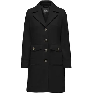 ONLY Damen Onlvitalia Boucle Coat OTW Mantel, Schwarz, S