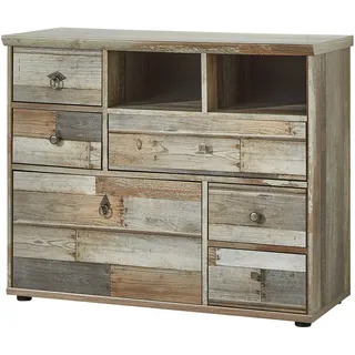 Kommode Sideboard klein BONANZA Wohnwand - Braun, Grau