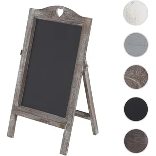Mendler Werbetafel HWC-E51, Aufsteller Kreidetafel, 66x37x27cm Shabby-Look Vintage ~ braun